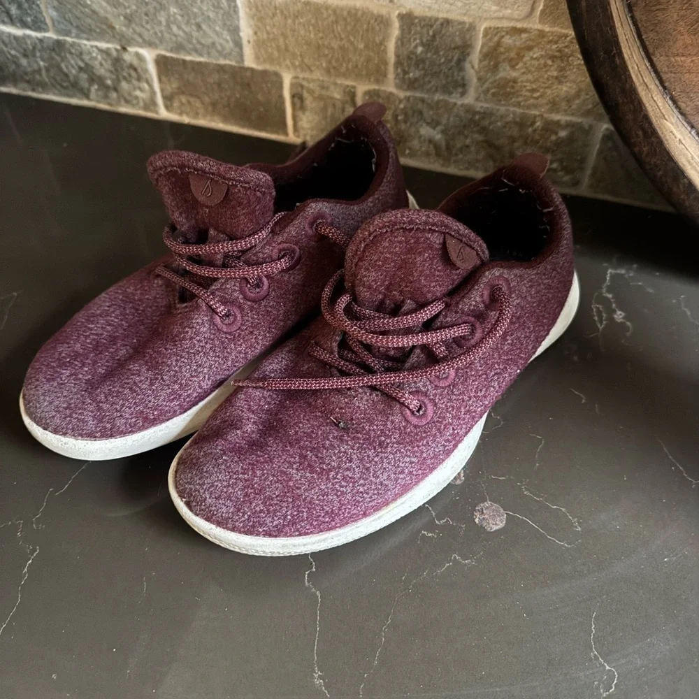 Allbirds Kids’ Smallbirds Wool Maroon Sneakers sz 3